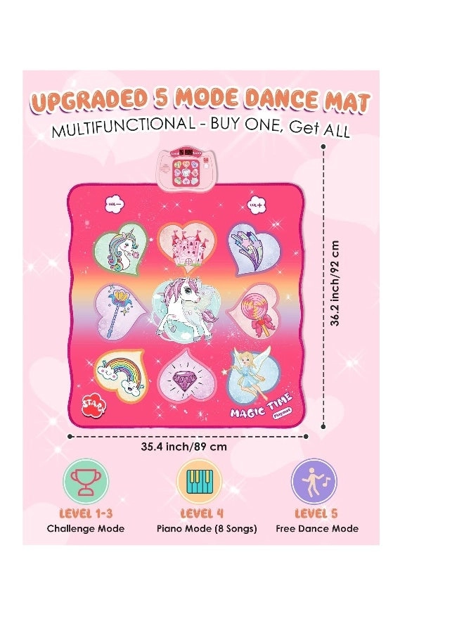 Unicorn Dance Mat - 8 Built-in Songs 3 -6+ Year Old