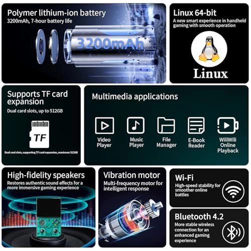 Classic Up Retro Handheld Game Console - 64G