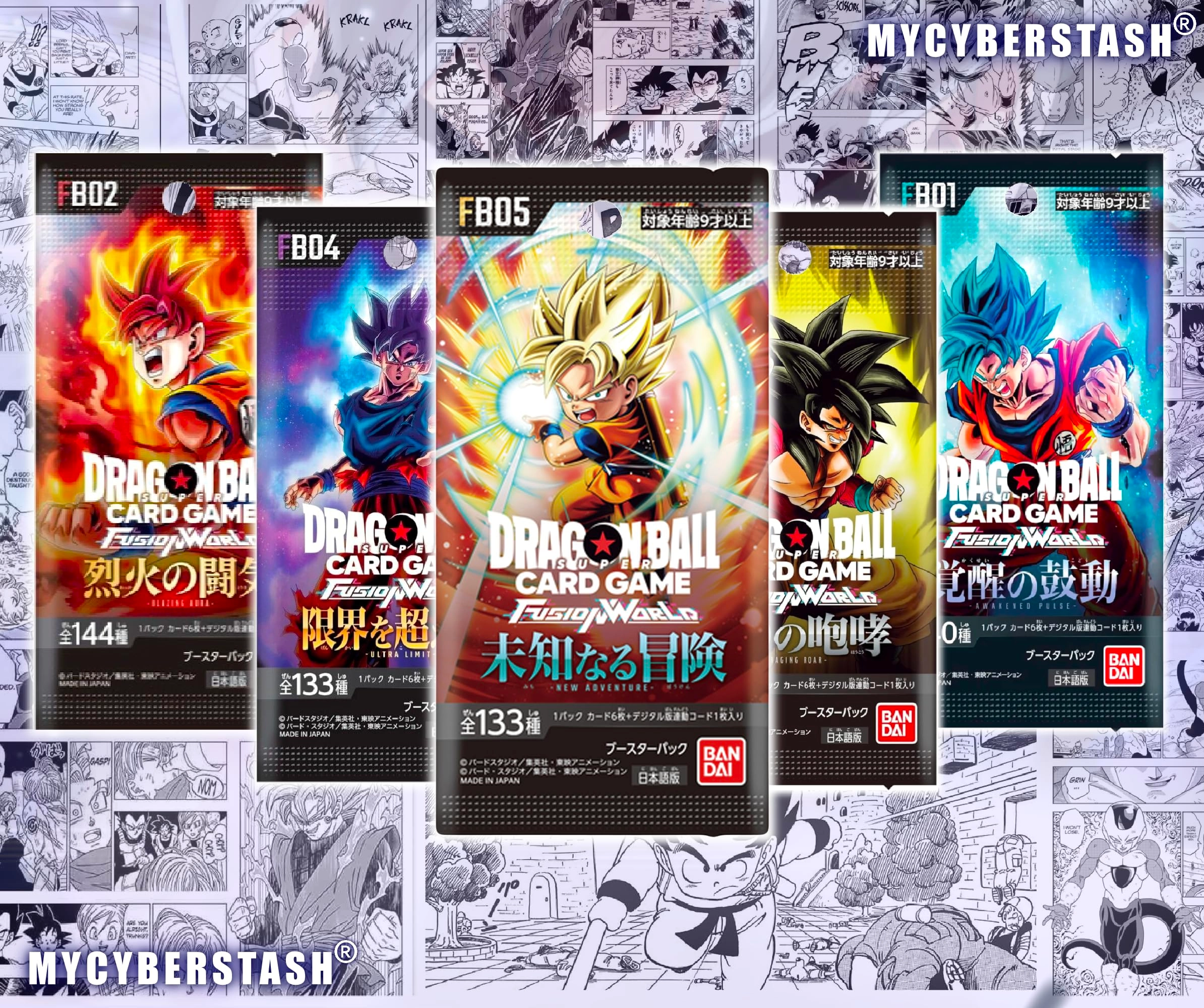 BANDAI NAMCO Entertainment FB-01–FB-05 - Japanese 5pcs + Enamel Pin + Stickers + SB-02