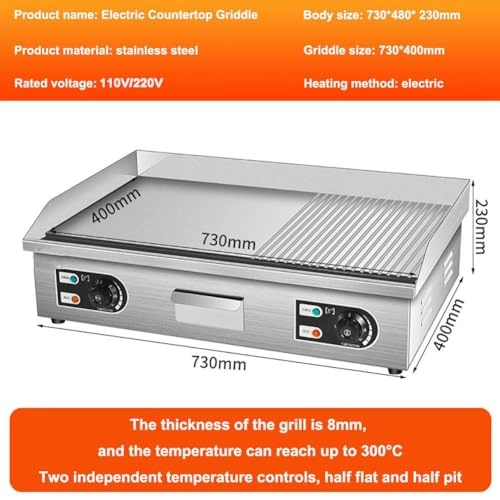 Commercial Electric Griddle - 728x400 mm