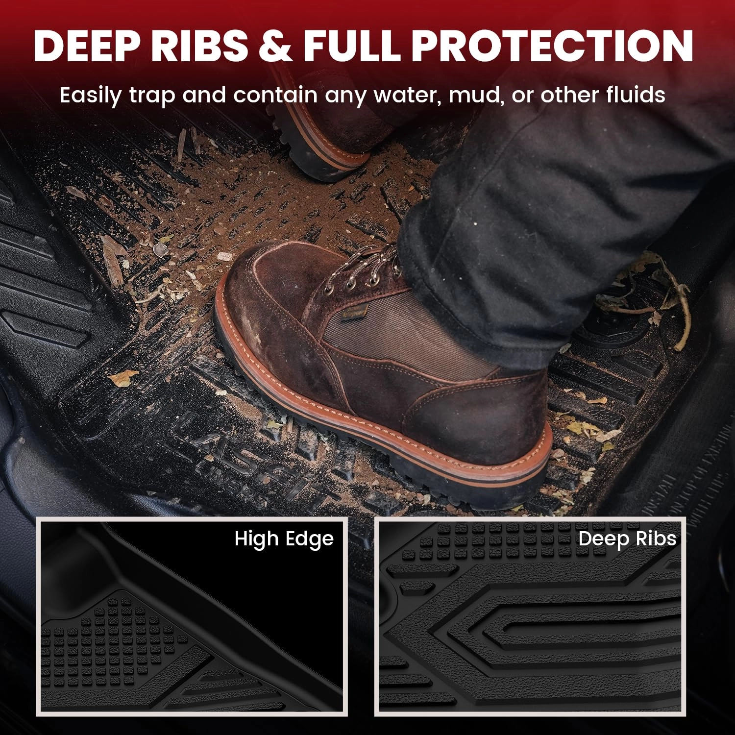 Floor Mats - Ram 1500 Crew Cab 2019-2024 1st & 2nd Row