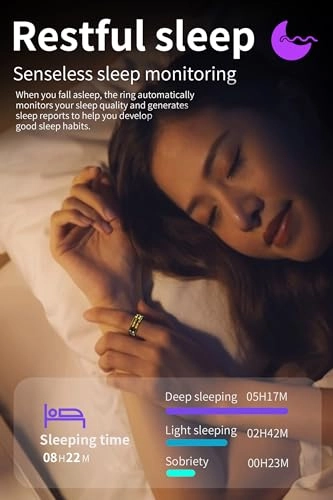 Smart Ring - Heart rate monitor Blood oxygen saturation Sleep Monitoring