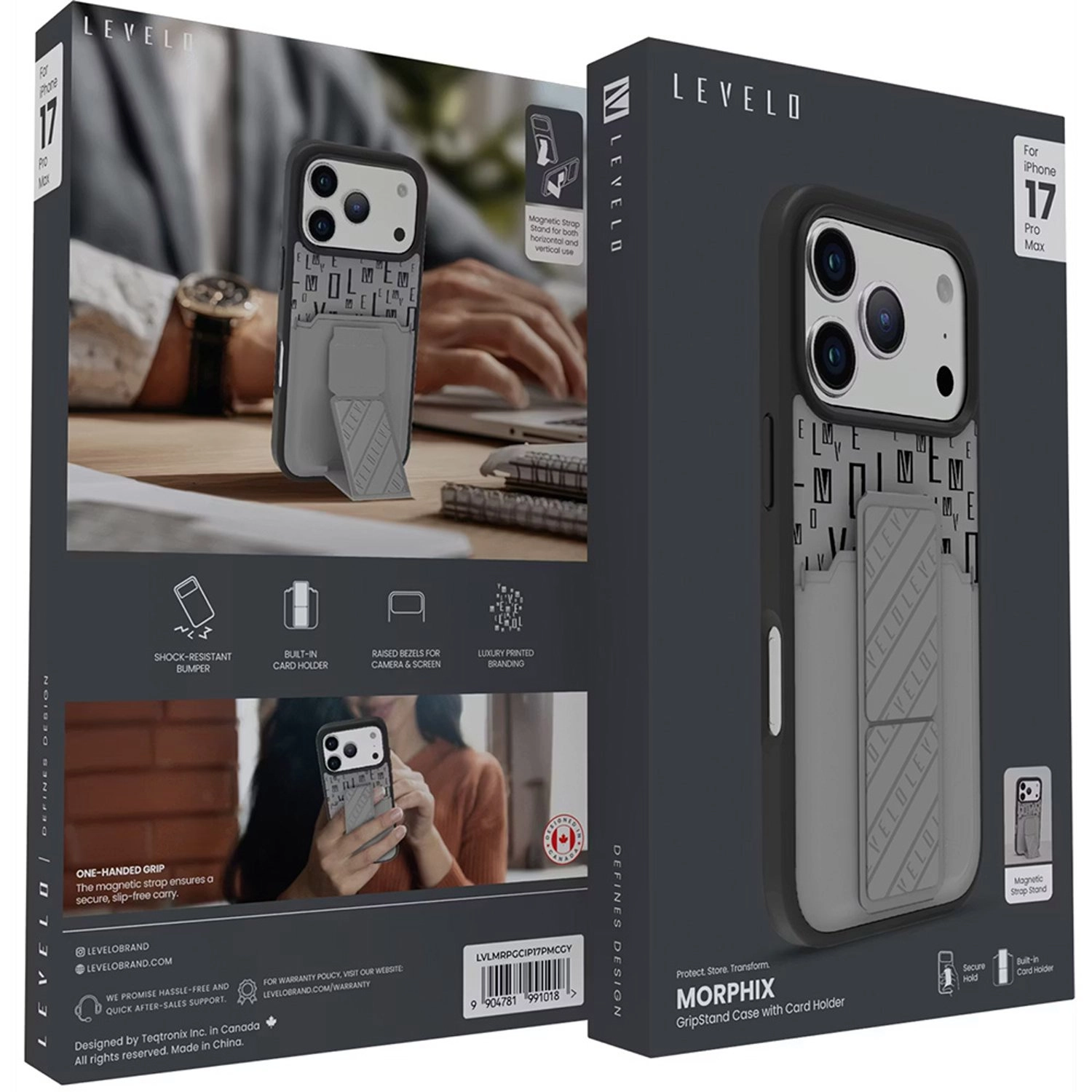 Morphix GripStand Case for iPhone 17 Pro Max