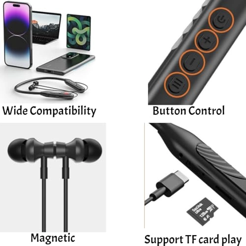 Neckband Bluetooth Headphones Wireless Headphone