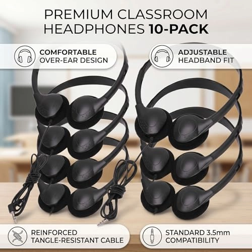 Kids Classroom Headphones Wired Headphone Pack