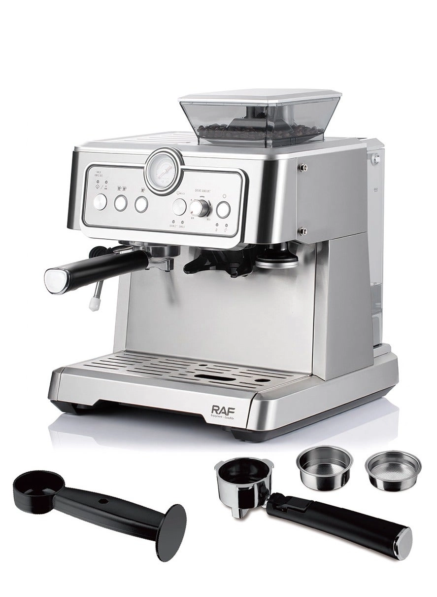 Professional Barista - Built-in Grinder Milk Frother Twin Brewing Cycle