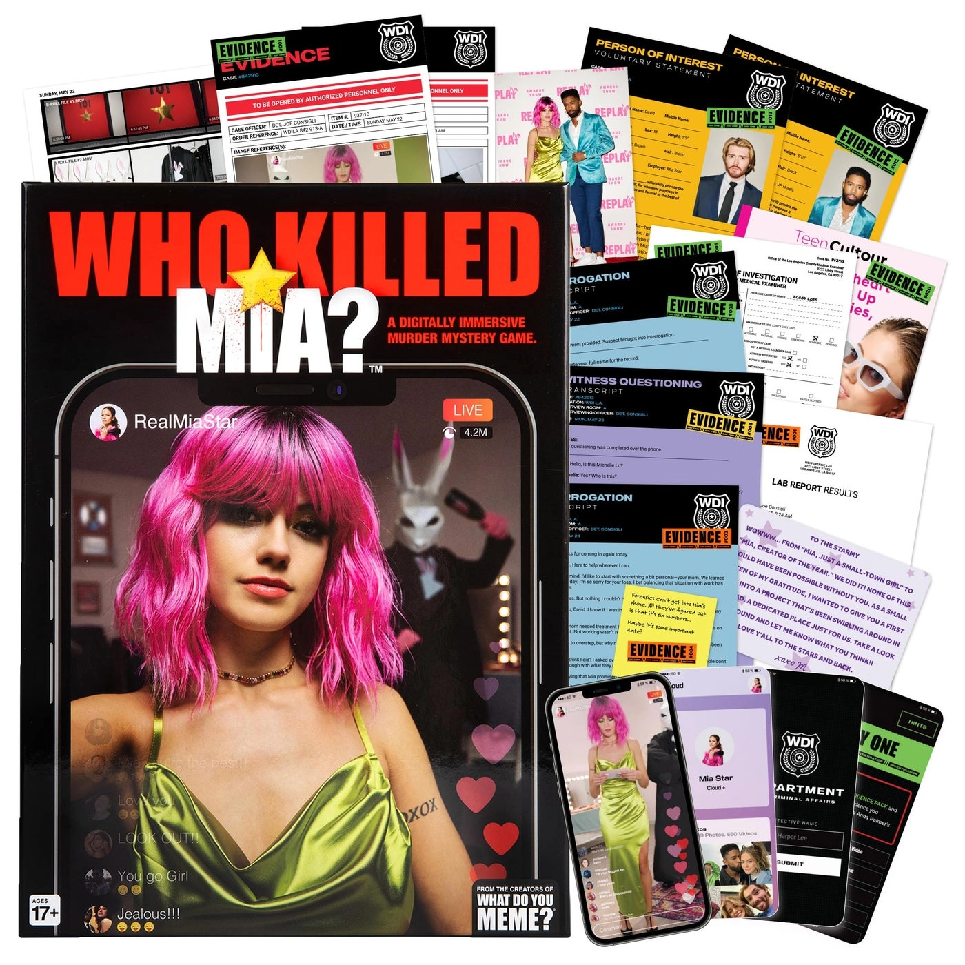 What Do You Meme? Who Killed Mia - Murder Mystery Game True Crime