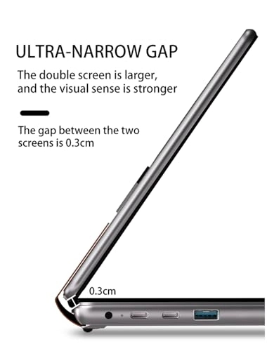 2-in-1 10.95" 2.5K Dual Screen Touch Laptop - 10.95'' Core i3-1215U 32GB DDR5 1TB SSD