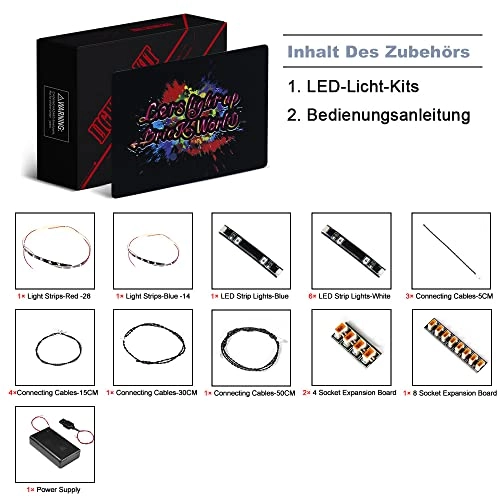 LED Light Set - Copper for LEGO Ferrari Daytona SP3 42143