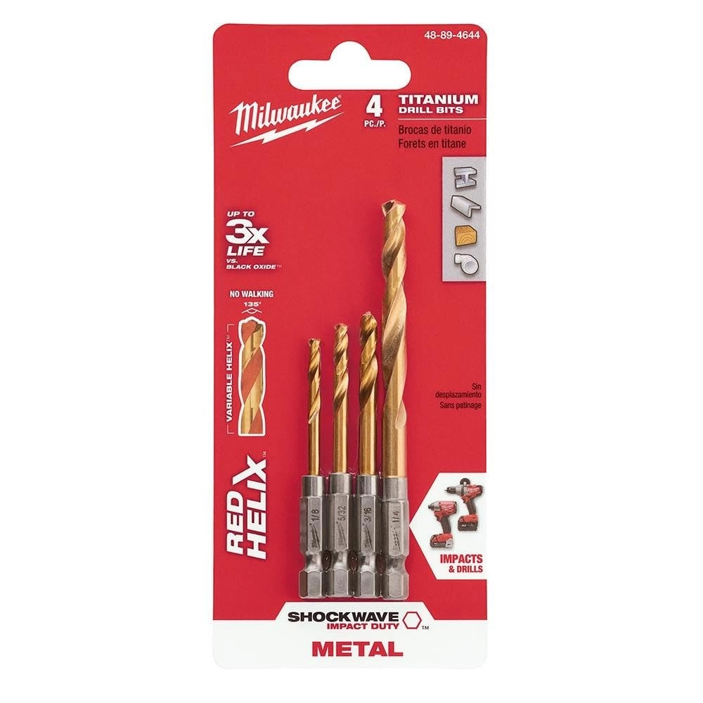 Milwaukee 48-89-4644 - High Speed Steel (HSS) 4 Piece Set