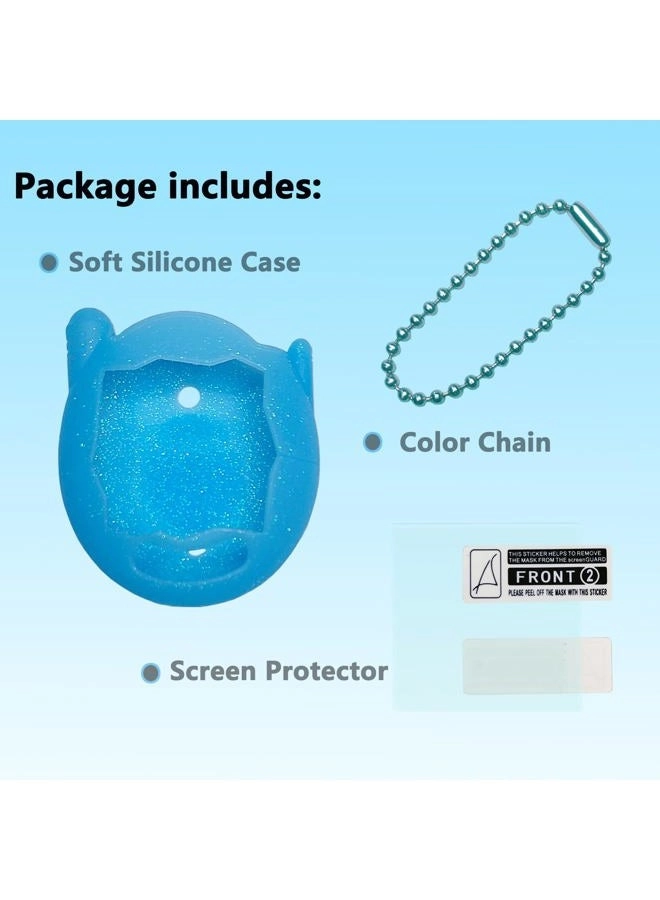 Silicone Cover Case for Tamagotchi Connection - Screen Protector Blue