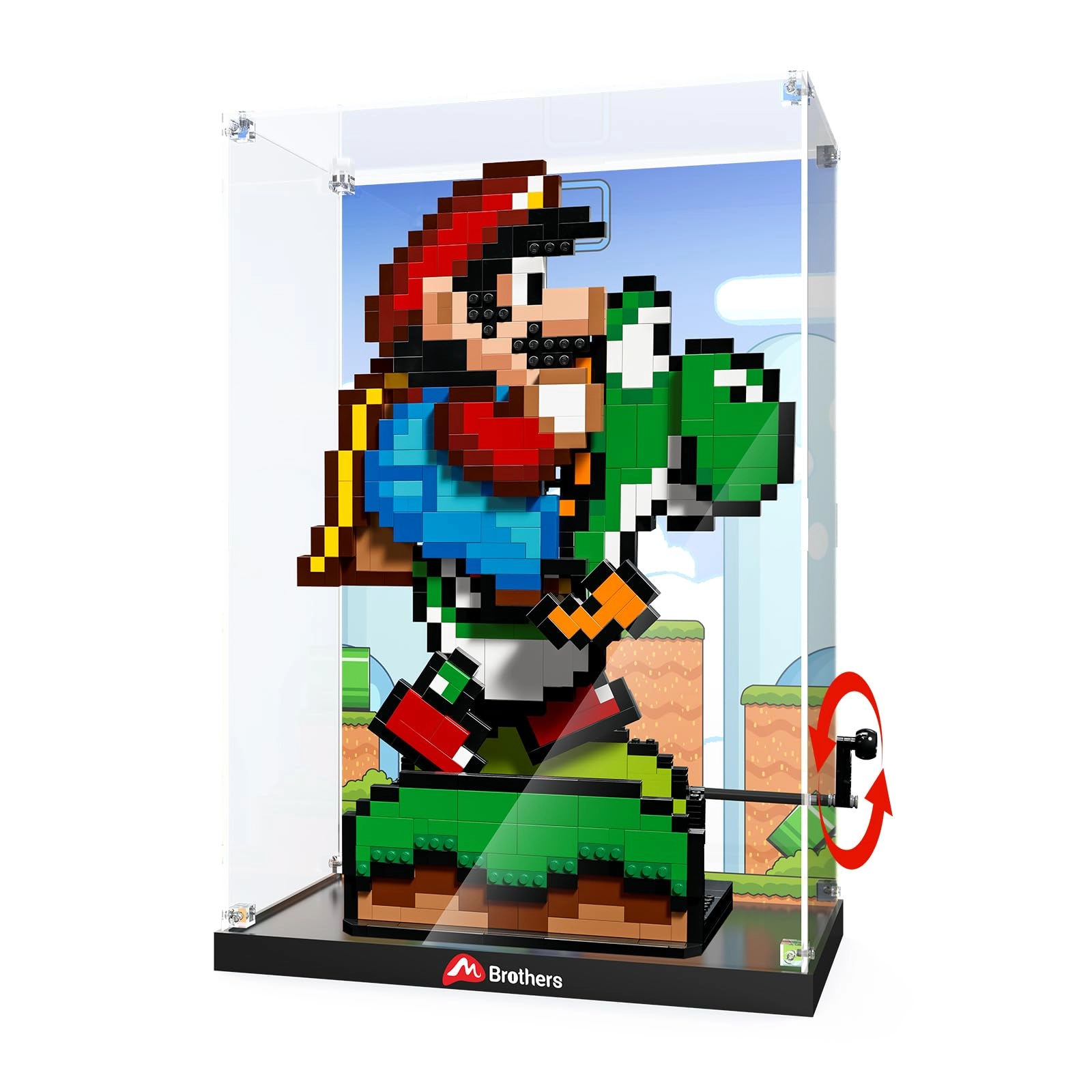 cooldac Acrylic Display Case for Lego 71438 Super Mario Yoshi - Dustproof Transparent HD Backdrop