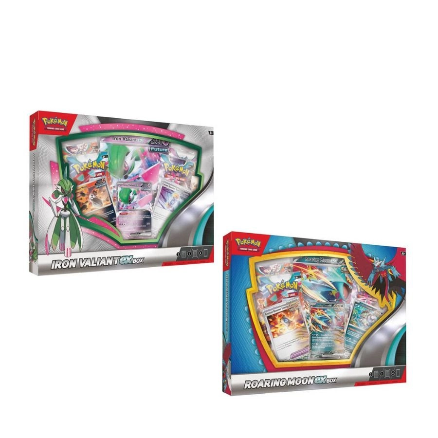 Pokémon Roaring Moon Ex Box - 1 Foil Promo Card 1 Oversize Foil Card 4 Booster Packs