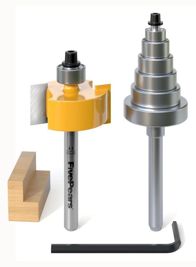 FIVEPEARS Rabbet Router Bit - 1/8" 1/4" 5/16" 3/8" 7/16" 1/2" 1/4 Inch