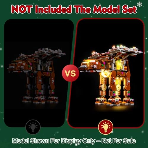 Light kit for LEGO Gingerbread AT-AT Walker 40806