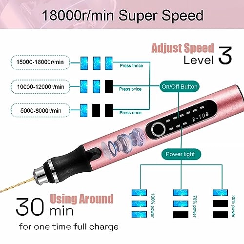 Mini Drill Pen - 3Speed Cordless Rechargeable