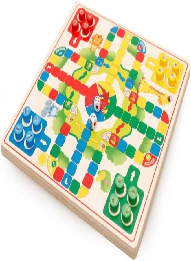 Checkers & Ludo - Wooden 2 in 1