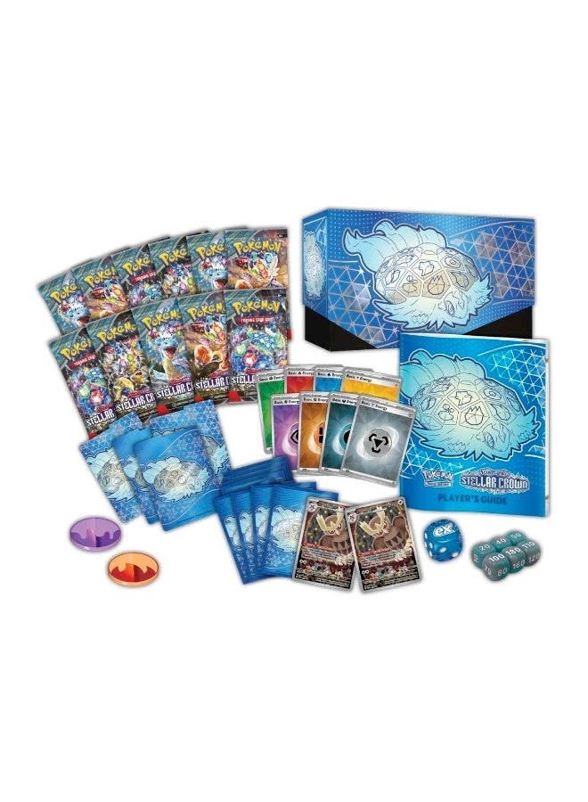 Scarlet & Violet (SV07) Stellar Crown Elite Trainer Box - 9 Pokémon TCG: Scarlet & Violet Stellar Crown booster packs 65 card sleeves