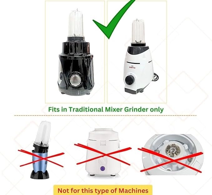 chutney jar - polycarbonate body 4 teeth coupler