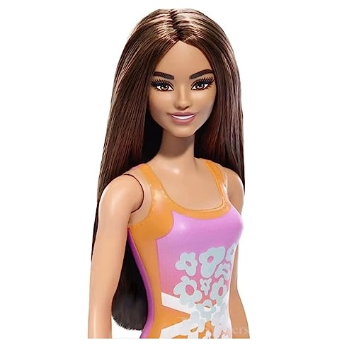 Boneca de Praia - Brunette Orange and Pink Ages 3+
