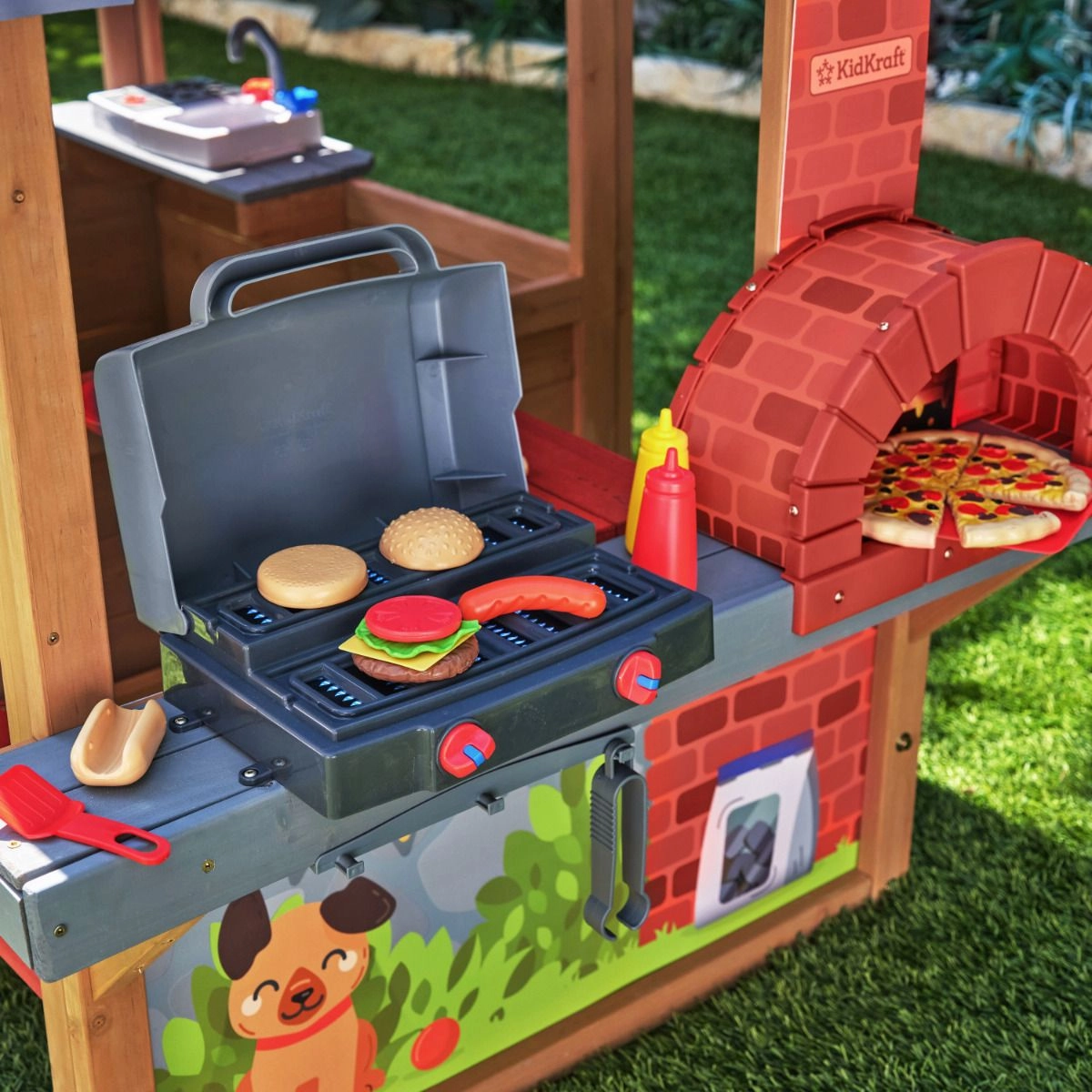 Grill & Chill Pizza Playhouse - 3-10 Years 110 lbs./child