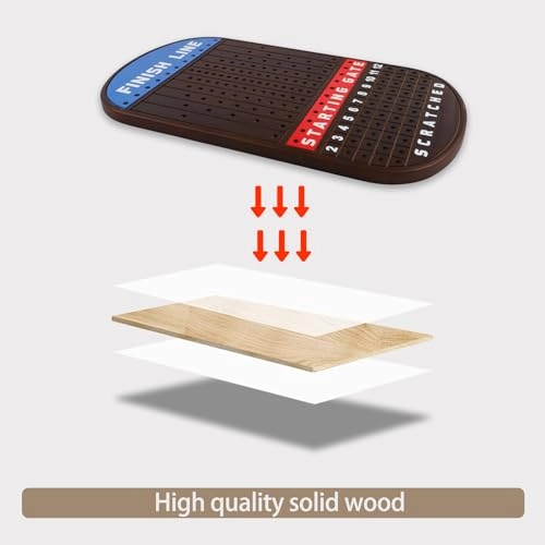 Horse Race - Solid Wood 11 Metal Horses Walnut