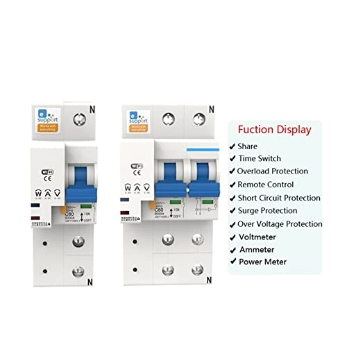 Smart WiFi Circuit Breaker Switch - 1/2P 10-100A 220V