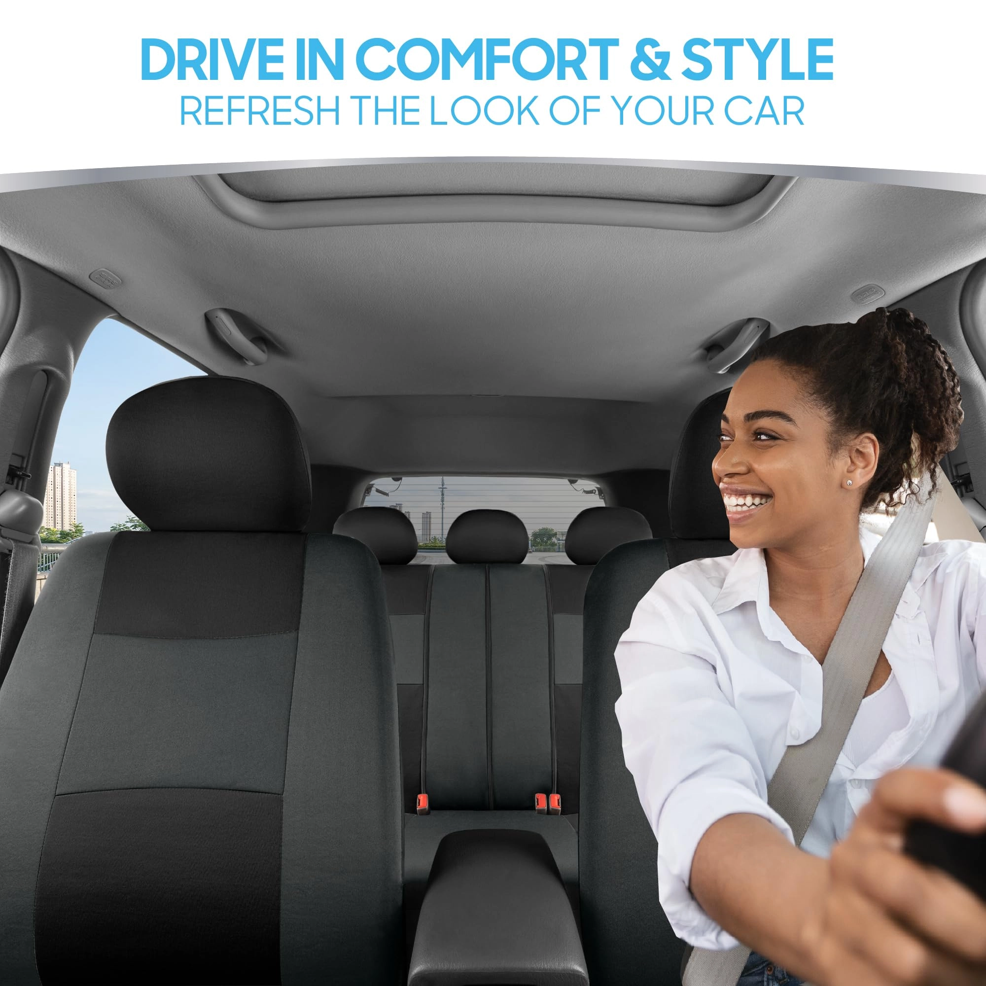 PolyPro Car Seat Covers - Solid Beige Universal Fit