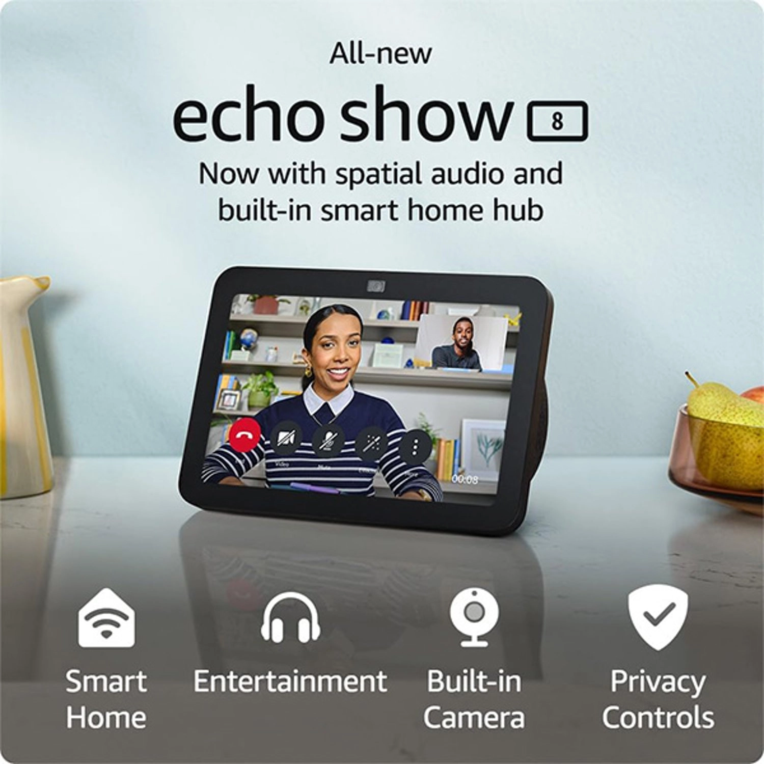 Echo Show 8 3rd Gen - Alexa Charcoal