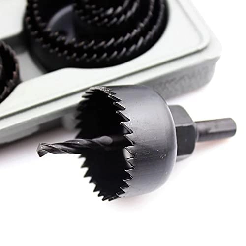 Woodworking Hole Saw Drill Bit Kit - 11pcs Carbon Steel