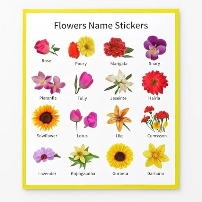 Floral Sticker Book Educational