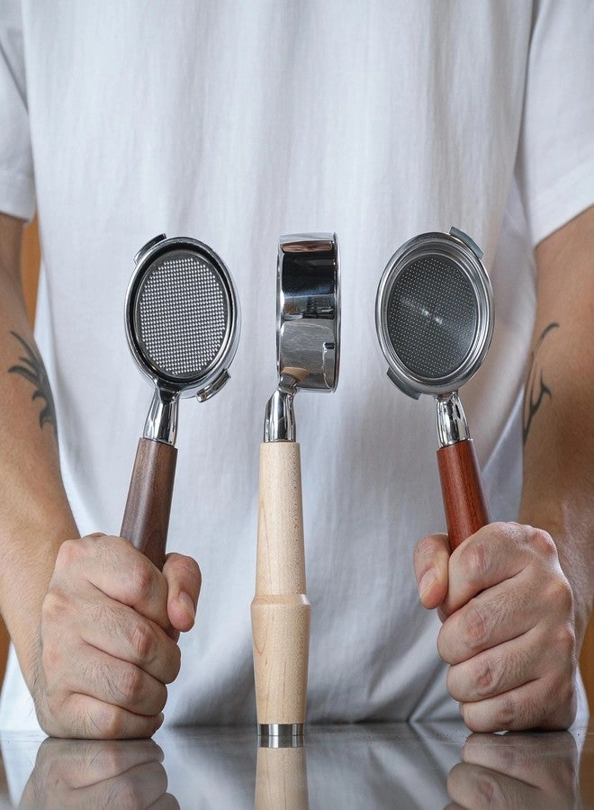 Bottomless Portafilter - 58mm E61 Group Head Walnut