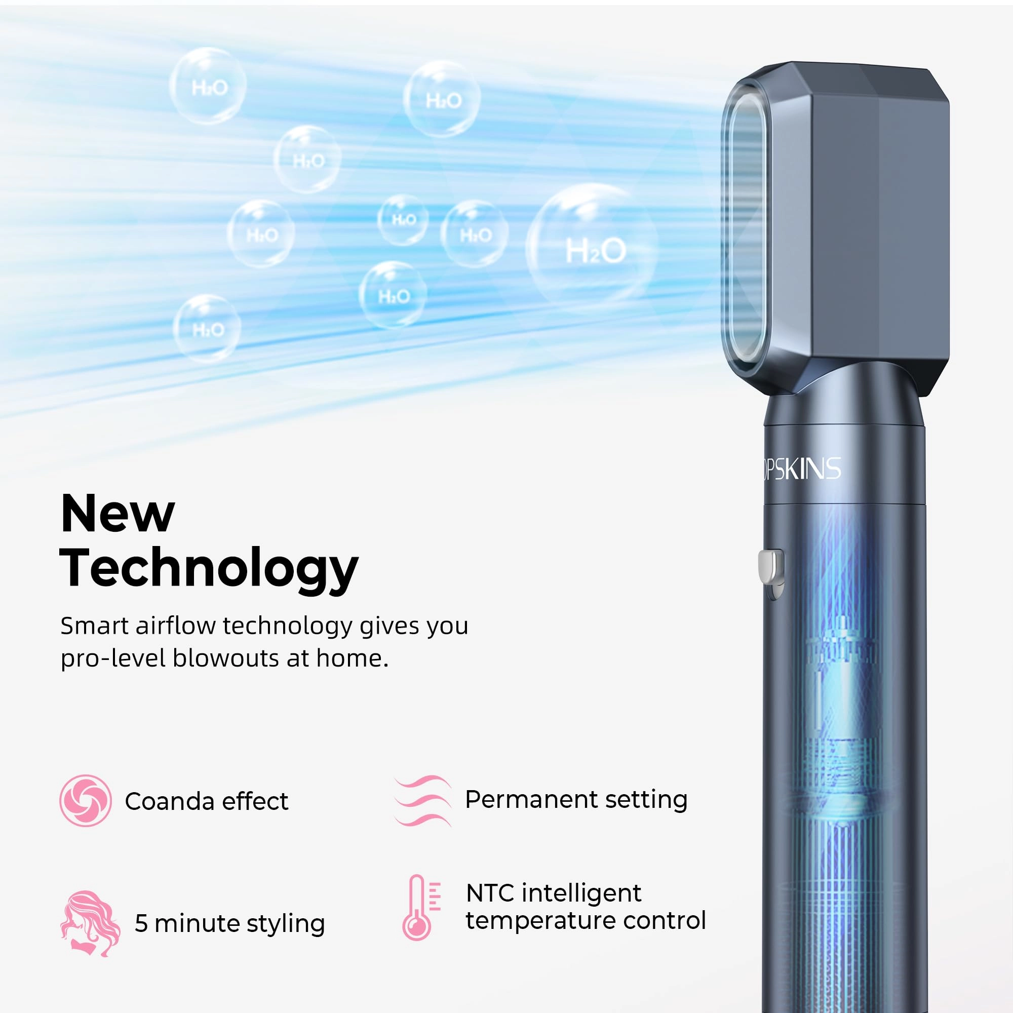 Air Styler - 6 in 1 Negative Ionic 3 Heat Settings