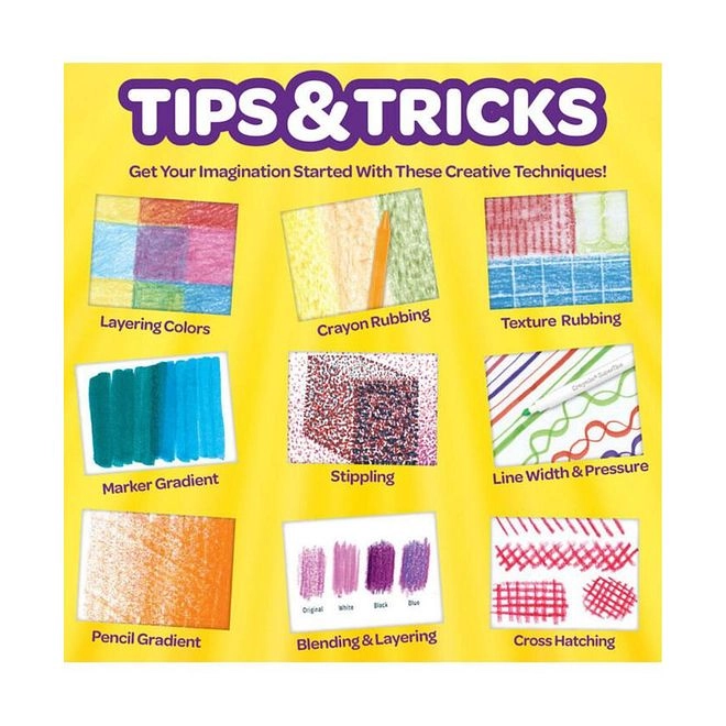Imagination Art Set - 115 piece(s) 14 Washable Super Tips Markers 15 Short Colored Pencils 14 Washable Pip Squeaks Skinnies Markers 56 Crayons