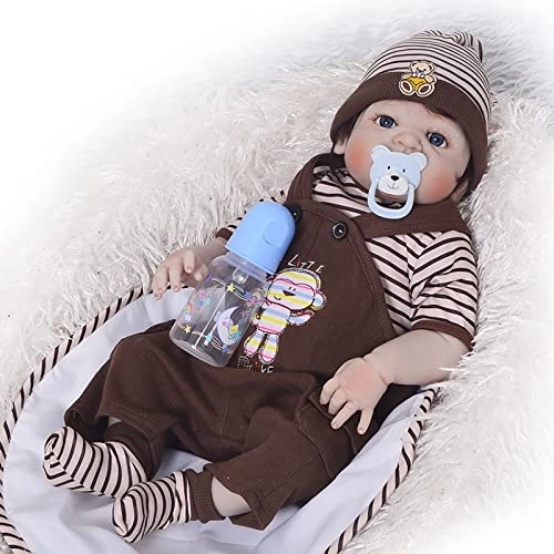 Reborn Baby Doll - 22 Inch Vinyl Brown Eyes