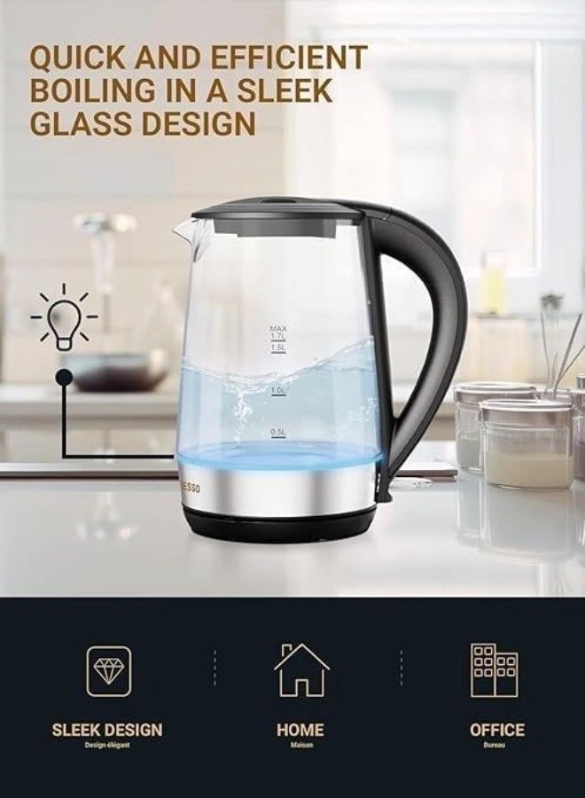 Glass Stainless Steel Electric Kettle