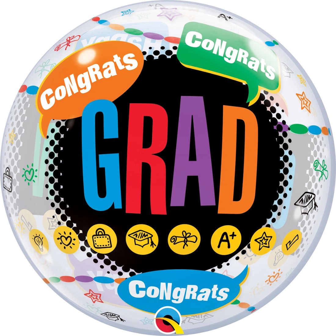 Qualatex Single Bubble - Happy Graduation