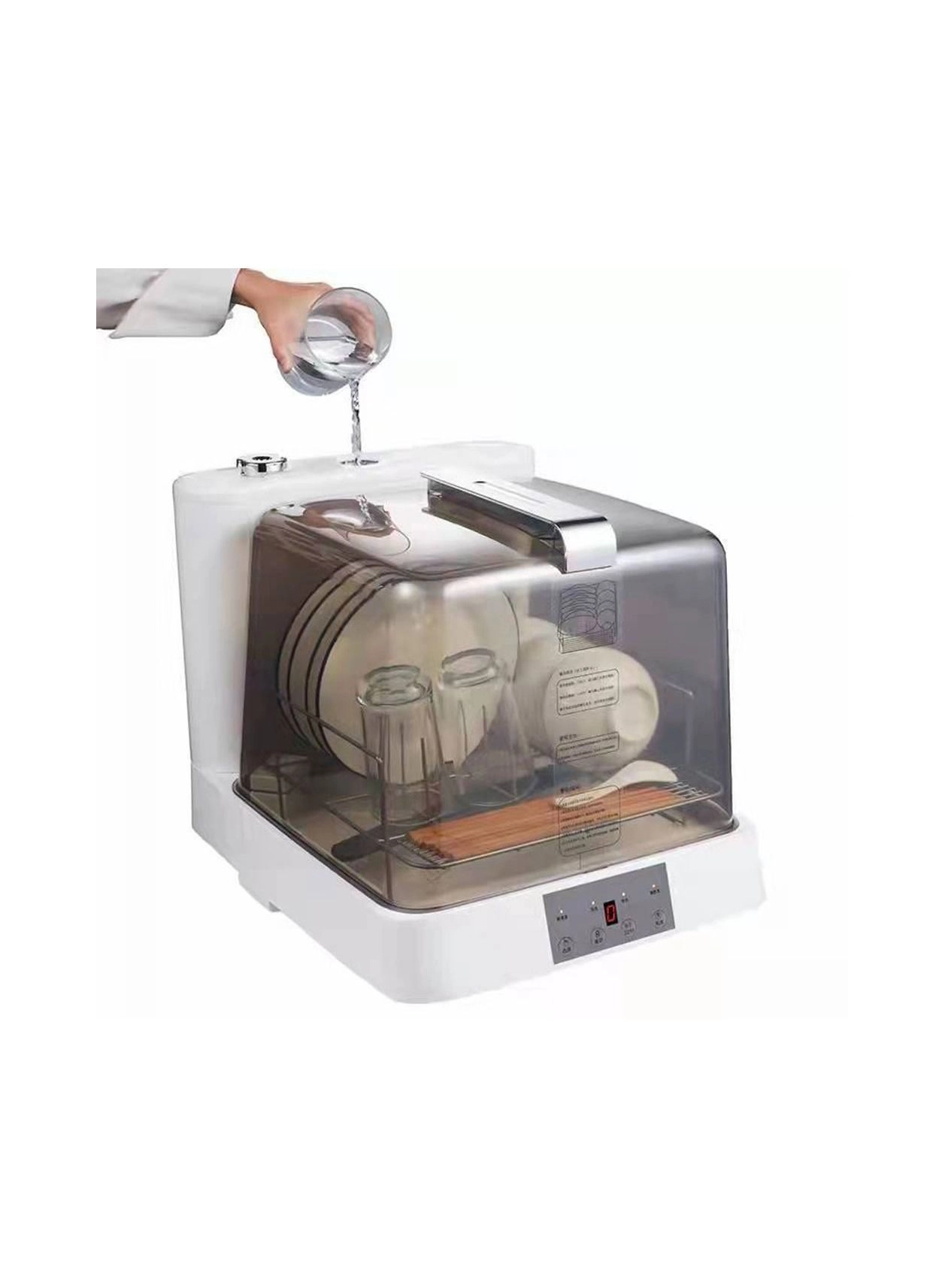 Portable Countertop Dishwasher - Automatic Touch Control 8 cleaning procedures