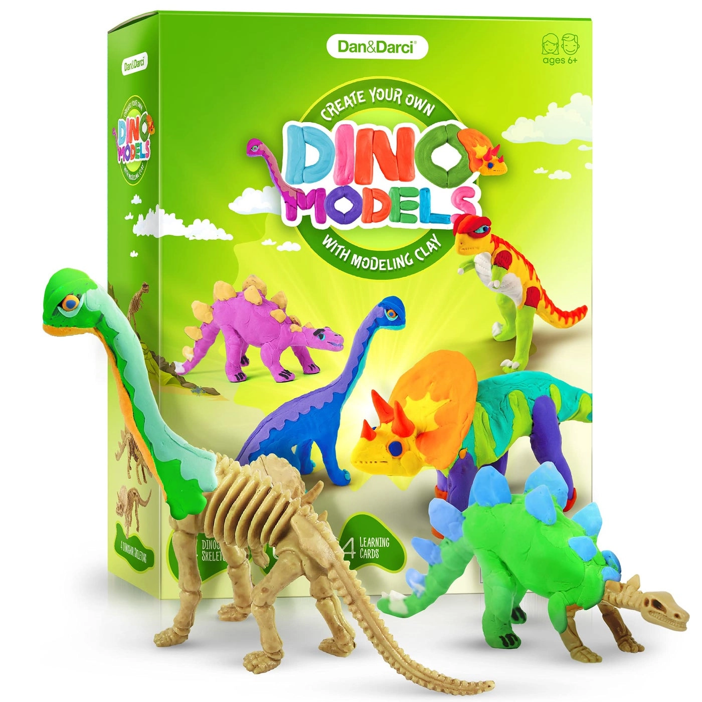 Dan&Darci Dino Models Clay Craft Kit - 3+ years 4 pcs