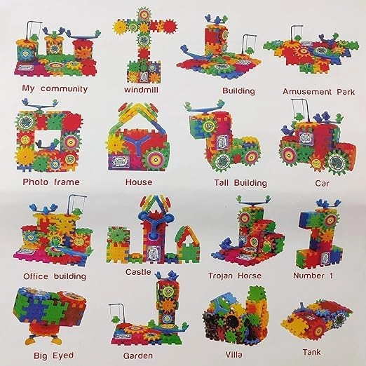 Gears & Building Blocks - 3 years+ 81 pieces