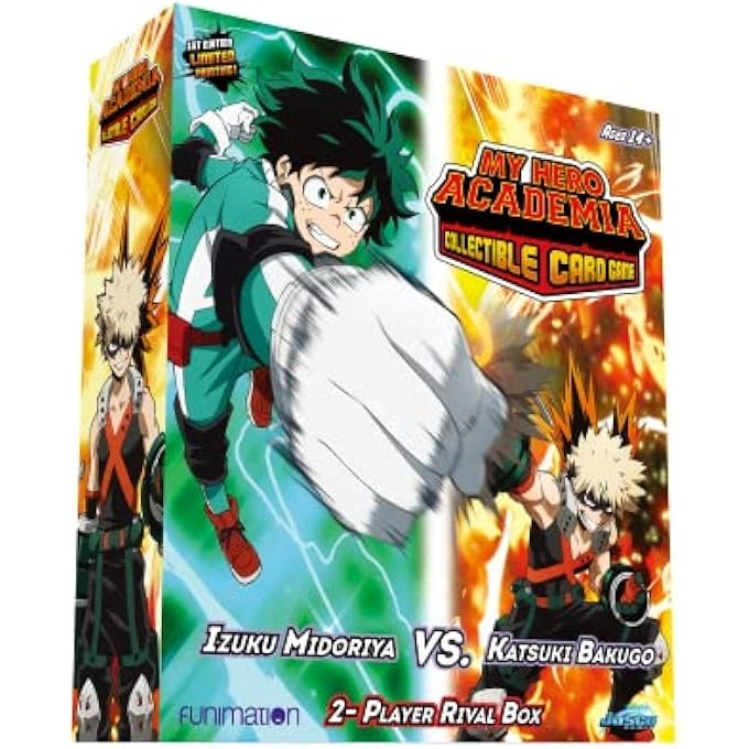 My Hero Academia Collectible Card Game Izuku Midoriya vs. Katsuki Two Player Rival Decks - 104-card starter set
