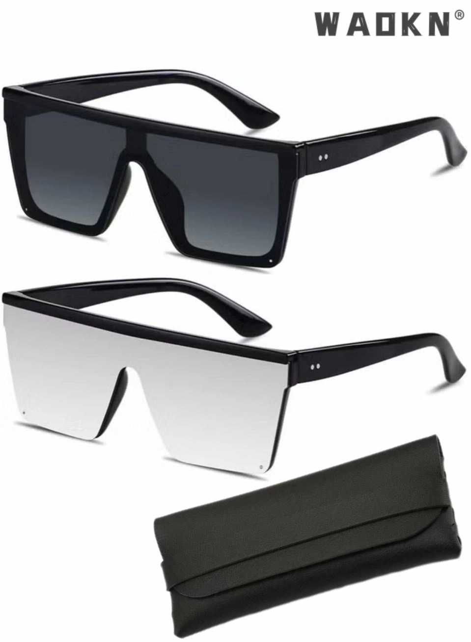 Oversized Sunglasses - grey/silver