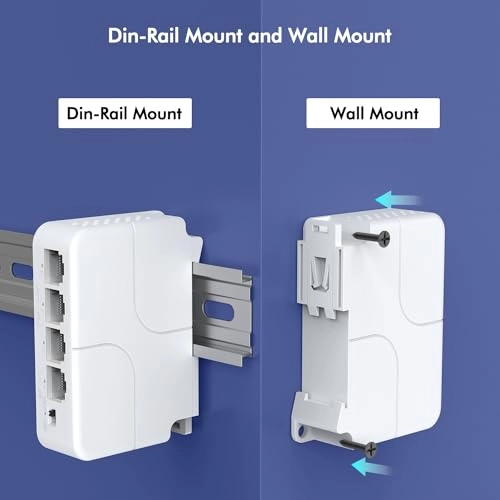 4 Port PoE Extender - 44-57V 24W 3 IEEE802.3af/at 10/100Mbps 30W