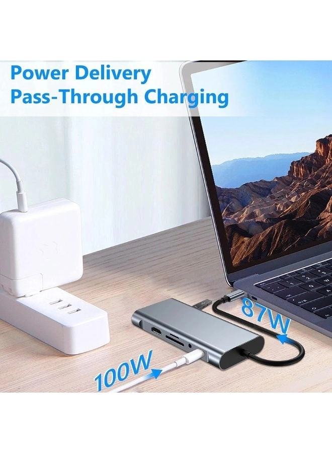 11-in-1 USB C Hub - 4K PD Ethernet