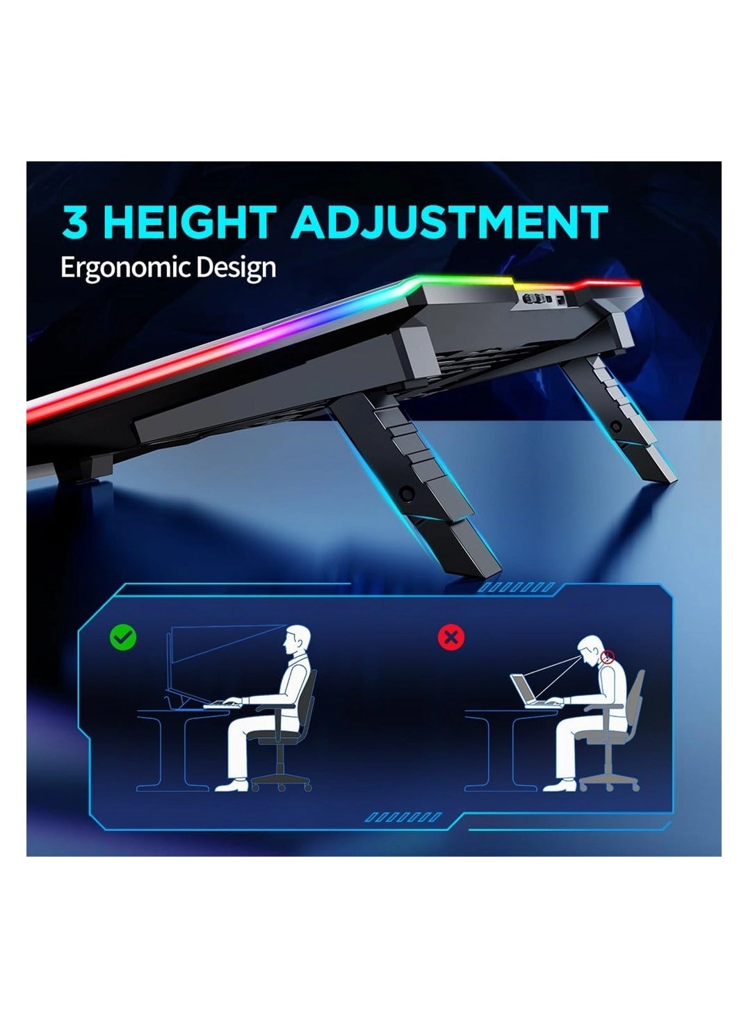 Laptop Cooling Pad - 3 10”-15”