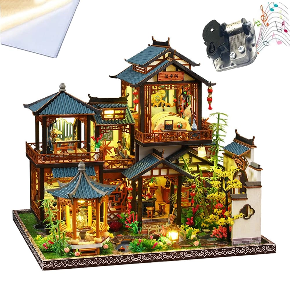 Miniature Wooden Dollhouse Furniture Kit - Creative Room 1:24