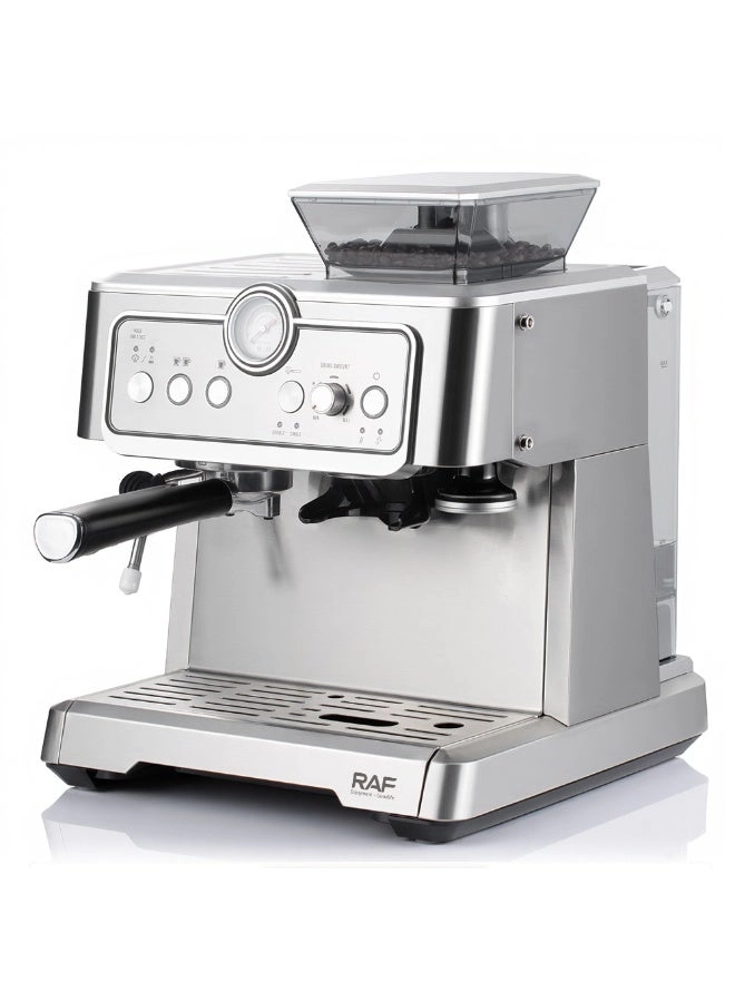 Professional Barista - Built-in Grinder Milk Frother Twin Brewing Cycle