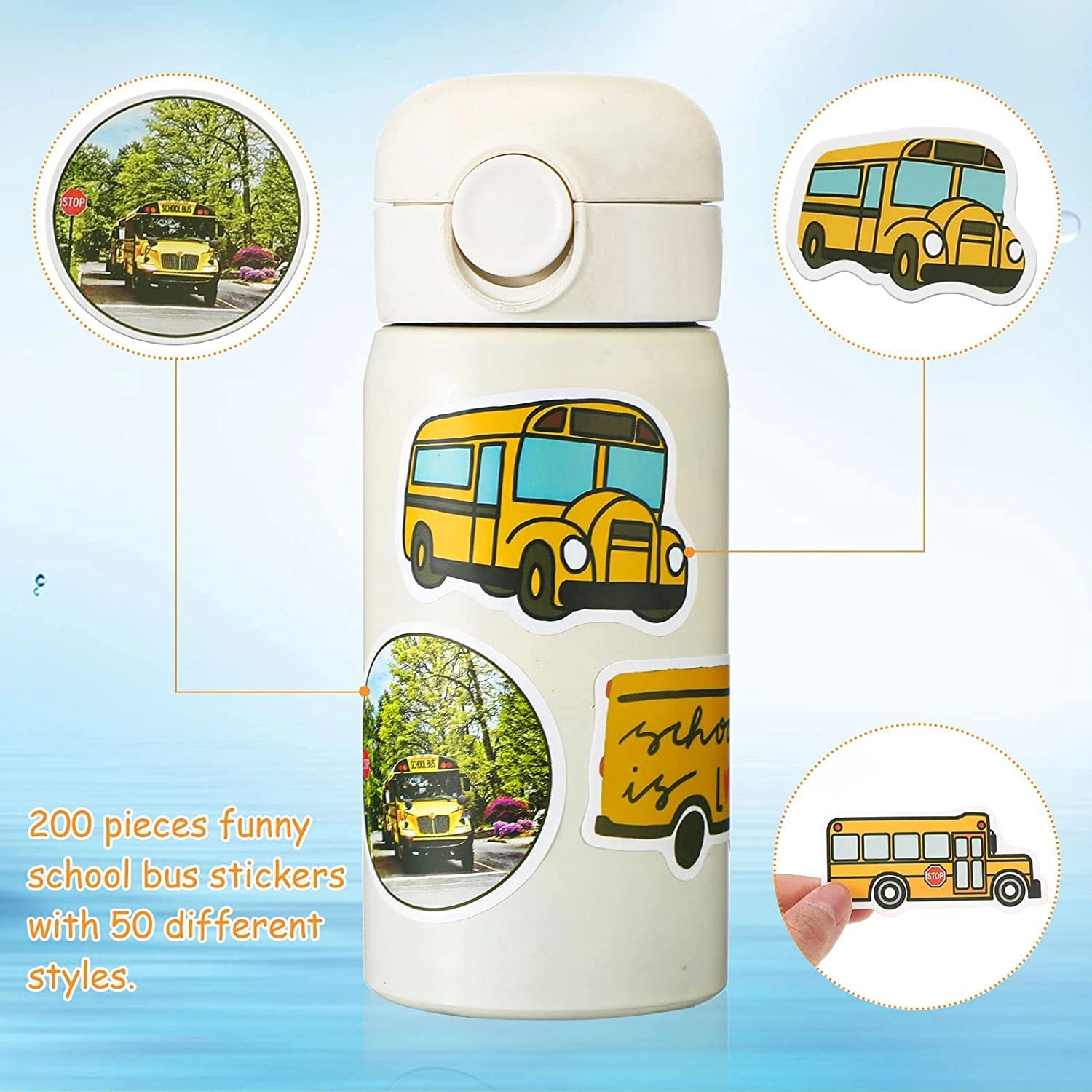 School Bus Sticker Book 100 pcs