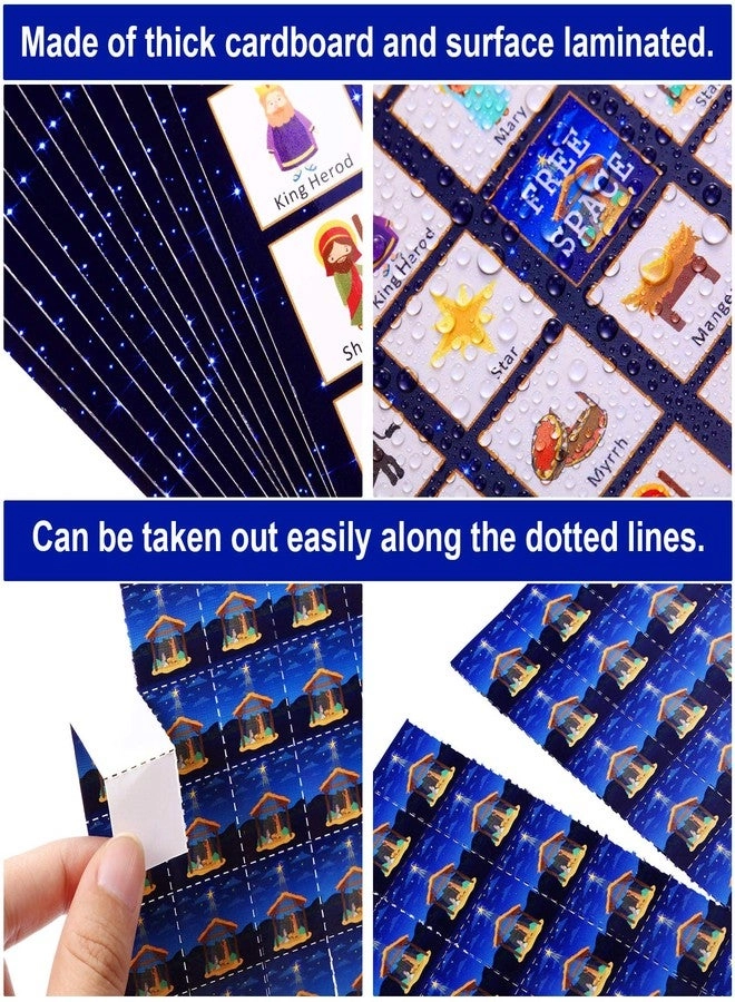 Religious Christmas Bingo Game - Nativity 24 Players