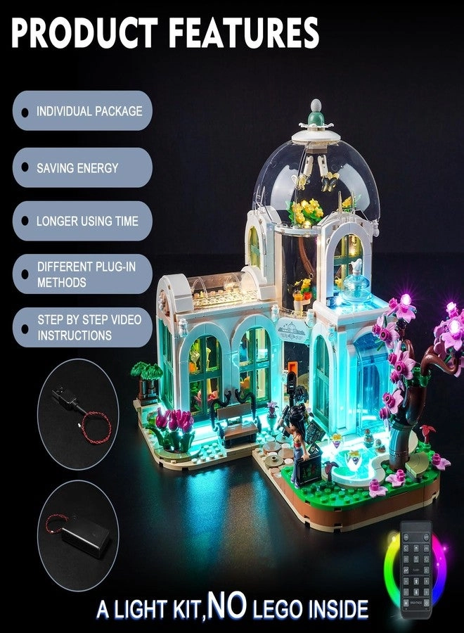 LED Light Compatible with Lego Friends 41757 Botanical Garden Building - Remote Control Lighting Kit